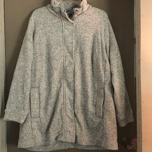 Land’s End Women’s Gray Heather Tweed Jacket Plus Size